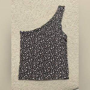 one shoulder floral American Eagle top